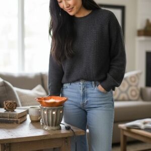 Scentsy Plymouth Full-Size Ceramic Wax Warmer Rustic Pottery Style Retired